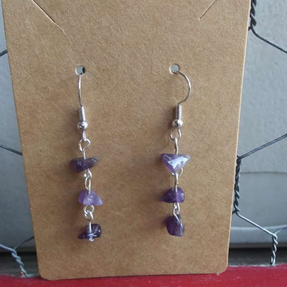 Crystal chip earrings
